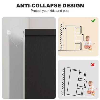 COZONY Commode Moderne à 6 Tiroirs avec Poignées Intégrées, Organisateur de Rangement en Bois pour Chambre à Coucher, Salon, Chambre d'Enfant