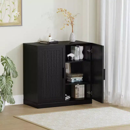 Buffet et armoire empilables en bois massif avec étagères réglables