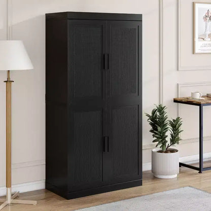 Buffet et armoire empilables en bois massif avec étagères réglables