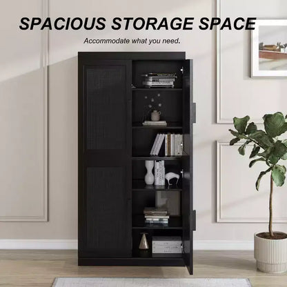 Buffet et armoire empilables en bois massif avec étagères réglables