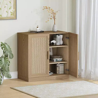 Buffet et armoire empilables en bois massif avec étagères réglables