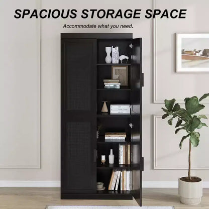 Buffet et armoire empilables en bois massif avec étagères réglables