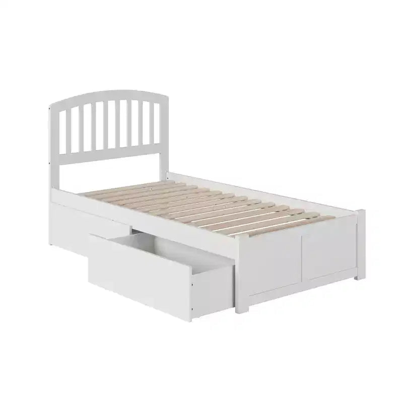 HomeStock 41.54 in.H White Twin XL Size Freestanding Headboards with Bed Frame