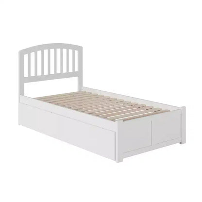 HomeStock Tête de lit indépendante blanche avec cadre de lit, taille Twin XL, 105,5 cm de hauteur