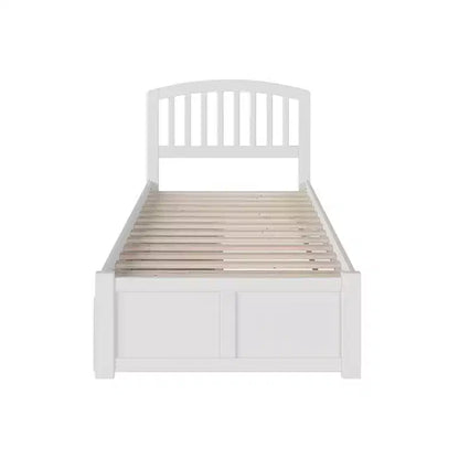 HomeStock Tête de lit indépendante blanche avec cadre de lit, taille Twin XL, 105,5 cm de hauteur