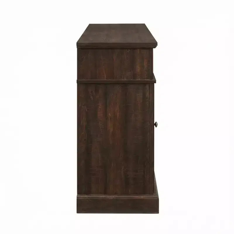 Meuble TV Homy Casa 65 avec portes vitrées et espace de rangement ouvert pour salon
