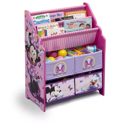 Étagère à livres et organiseur de jouets Minnie Mouse Delta Children