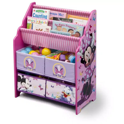 Étagère à livres et organiseur de jouets Minnie Mouse Delta Children