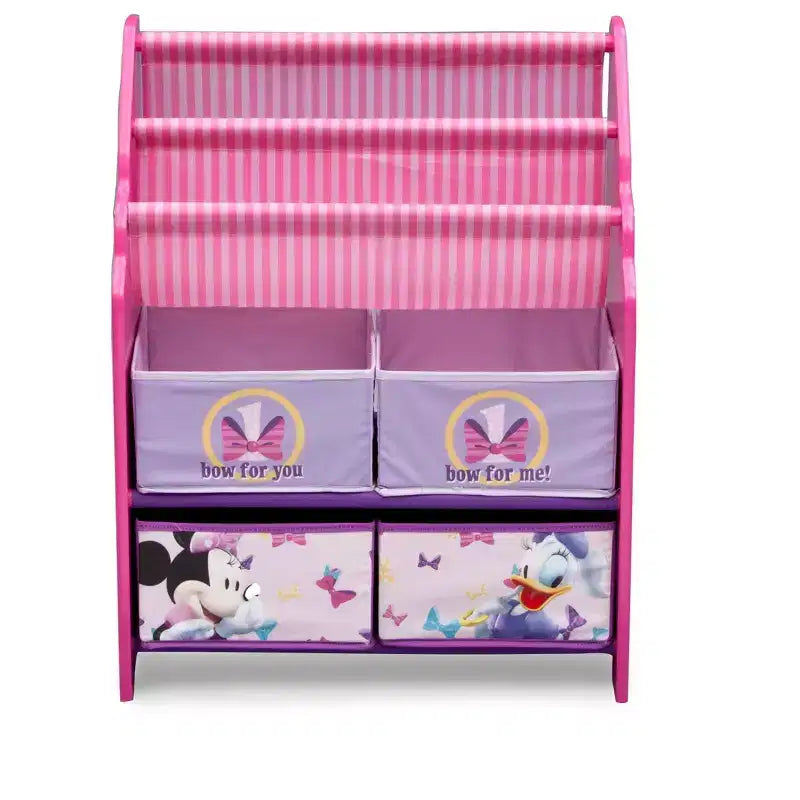 Étagère à livres et organiseur de jouets Minnie Mouse Delta Children
