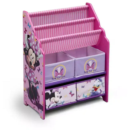 Étagère à livres et organiseur de jouets Minnie Mouse Delta Children