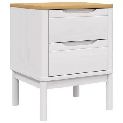 Table de chevet en pin massif blanc Petite table de chevet