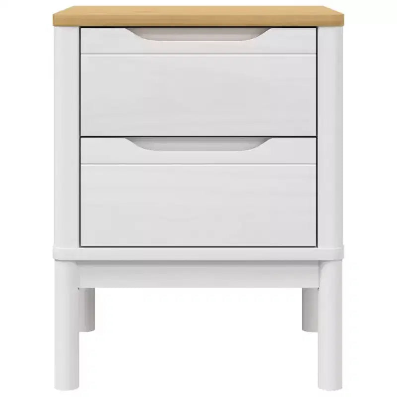 Table de chevet en pin massif blanc Petite table de chevet