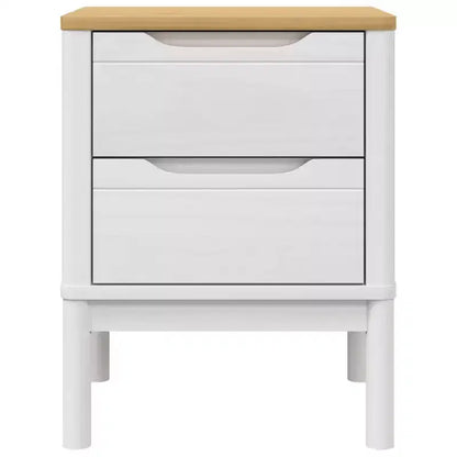 Table de chevet en pin massif blanc Petite table de chevet