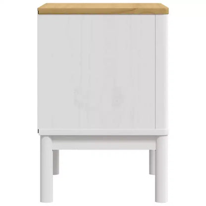 Table de chevet en pin massif blanc Petite table de chevet