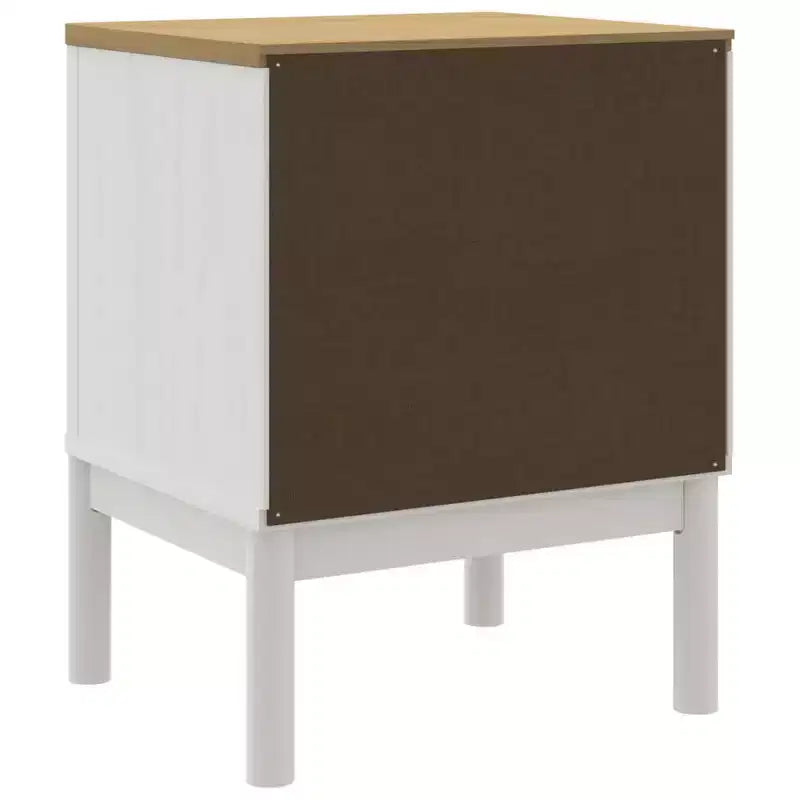 Table de chevet en pin massif blanc Petite table de chevet