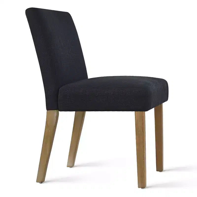 Lot de 2 chaises de salle à manger sans accoudoirs, chaises de salle à manger Parsons avec pieds en bois, chaises de cuisine rembourrées en lin pour salle à manger - Panipeachy