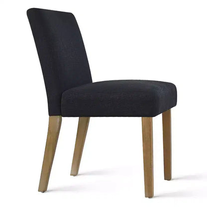 Lot de 2 chaises de salle à manger sans accoudoirs, chaises de salle à manger Parsons avec pieds en bois, chaises de cuisine rembourrées en lin pour salle à manger - Panipeachy