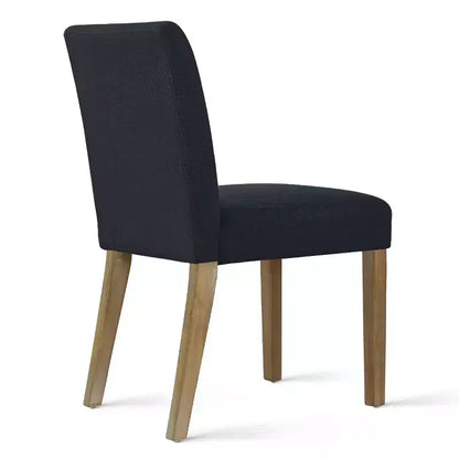 Lot de 2 chaises de salle à manger sans accoudoirs, chaises de salle à manger Parsons avec pieds en bois, chaises de cuisine rembourrées en lin pour salle à manger - Panipeachy
