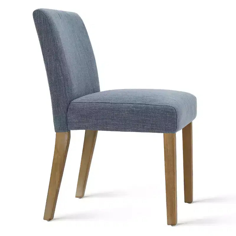 Lot de 2 chaises de salle à manger sans accoudoirs, chaises de salle à manger Parsons avec pieds en bois, chaises de cuisine rembourrées en lin pour salle à manger - Panipeachy