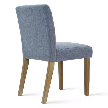 Lot de 2 chaises de salle à manger sans accoudoirs, chaises de salle à manger Parsons avec pieds en bois, chaises de cuisine rembourrées en lin pour salle à manger - Panipeachy