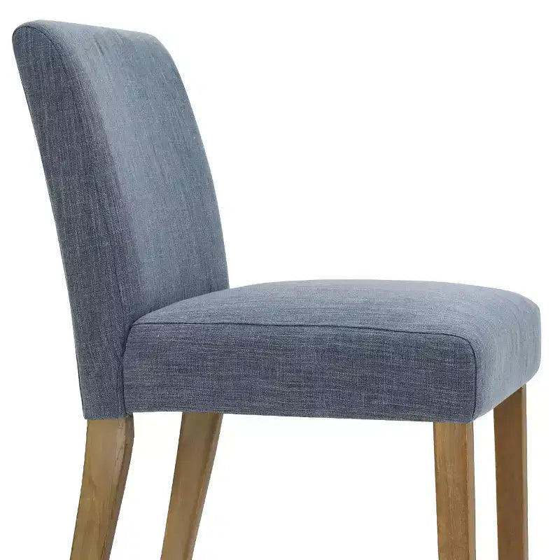 Lot de 2 chaises de salle à manger sans accoudoirs, chaises de salle à manger Parsons avec pieds en bois, chaises de cuisine rembourrées en lin pour salle à manger - Panipeachy