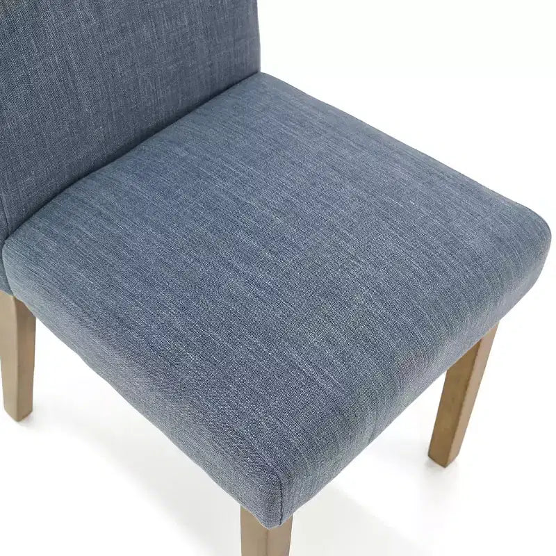 Lot de 2 chaises de salle à manger sans accoudoirs, chaises de salle à manger Parsons avec pieds en bois, chaises de cuisine rembourrées en lin pour salle à manger - Panipeachy
