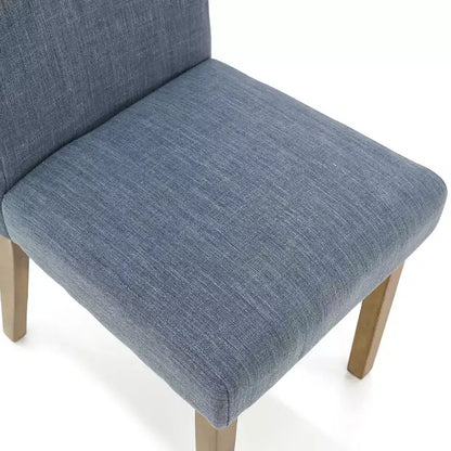 Lot de 2 chaises de salle à manger sans accoudoirs, chaises de salle à manger Parsons avec pieds en bois, chaises de cuisine rembourrées en lin pour salle à manger - Panipeachy