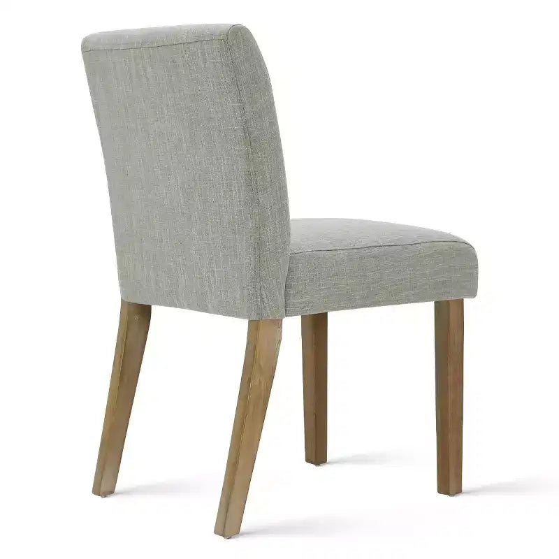 Lot de 2 chaises de salle à manger sans accoudoirs, chaises de salle à manger Parsons avec pieds en bois, chaises de cuisine rembourrées en lin pour salle à manger - Panipeachy