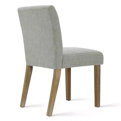 Lot de 2 chaises de salle à manger sans accoudoirs, chaises de salle à manger Parsons avec pieds en bois, chaises de cuisine rembourrées en lin pour salle à manger - Panipeachy