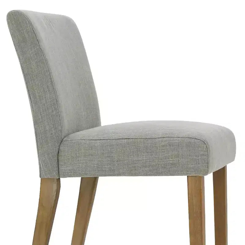 Lot de 2 chaises de salle à manger sans accoudoirs, chaises de salle à manger Parsons avec pieds en bois, chaises de cuisine rembourrées en lin pour salle à manger - Panipeachy