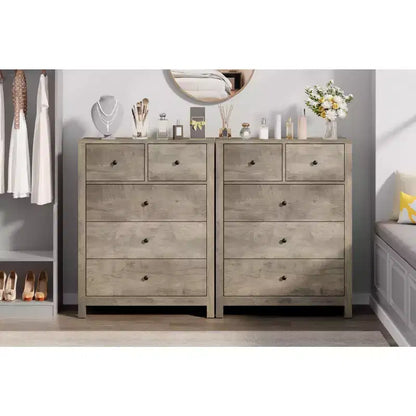 Commode 5 tiroirs Acekool, meuble de rangement vertical moderne avec tiroirs pour chambre, entrée ou bureau à domicile