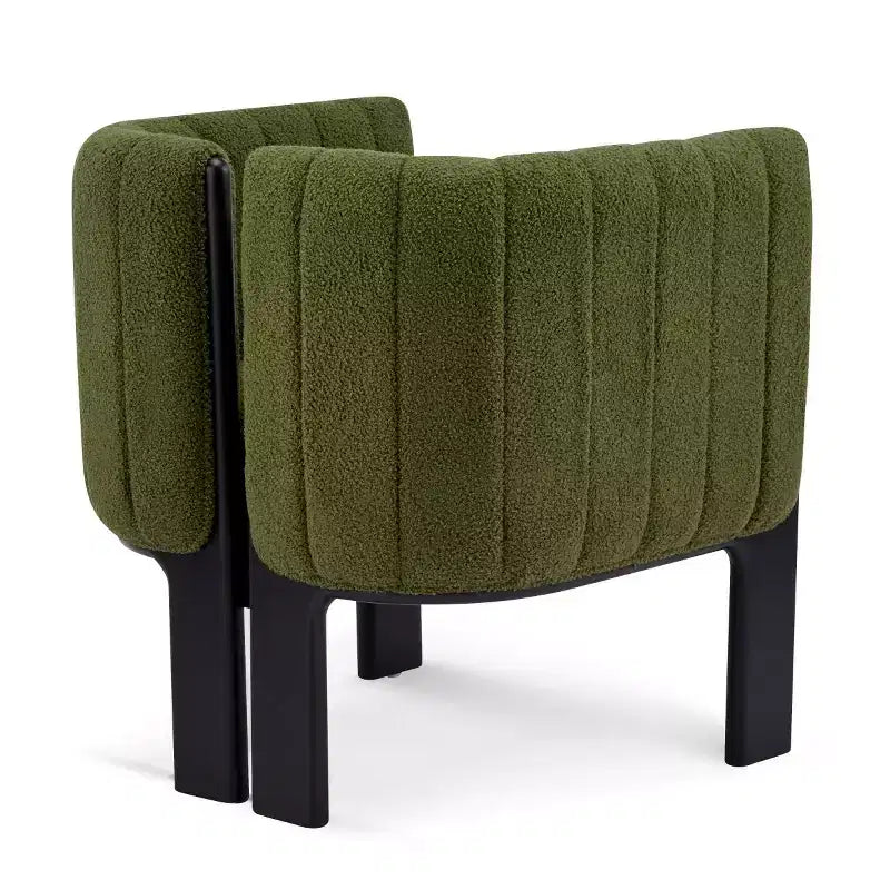 Lot de 2 chaises de salle à manger modernes et élégantes en tissu bouclé avec pieds en bois, chaises d'appoint pour salon, cuisine élégante ou salle à manger - Panipeachy