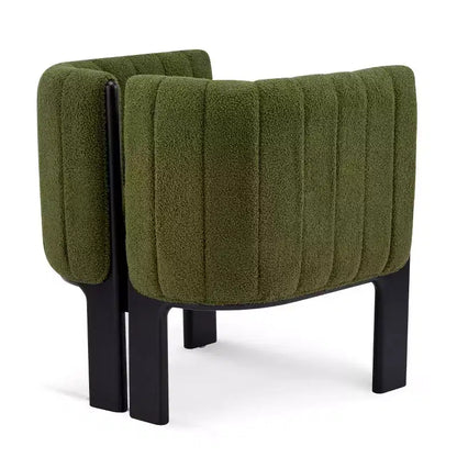 Lot de 2 chaises de salle à manger modernes et élégantes en tissu bouclé avec pieds en bois, chaises d'appoint pour salon, cuisine élégante ou salle à manger - Panipeachy