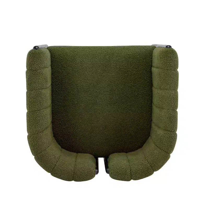 Lot de 2 chaises de salle à manger modernes et élégantes en tissu bouclé avec pieds en bois, chaises d'appoint pour salon, cuisine élégante ou salle à manger - Panipeachy