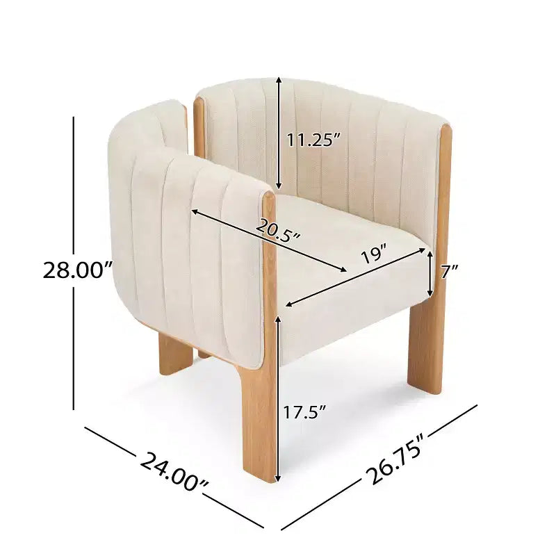 Lot de 2 chaises de salle à manger modernes et élégantes en tissu bouclé avec pieds en bois, chaises d'appoint pour salon, cuisine élégante ou salle à manger - Panipeachy