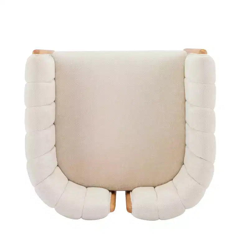 Lot de 2 chaises de salle à manger modernes et élégantes en tissu bouclé avec pieds en bois, chaises d'appoint pour salon, cuisine élégante ou salle à manger - Panipeachy