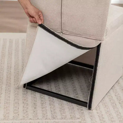 Lot de 2 chaises de salle à manger modernes en lin avec assise et dossier rembourrés, chaises de salle à manger sans accoudoirs rembourrées pour salle à manger ou cuisine-Panipeachy