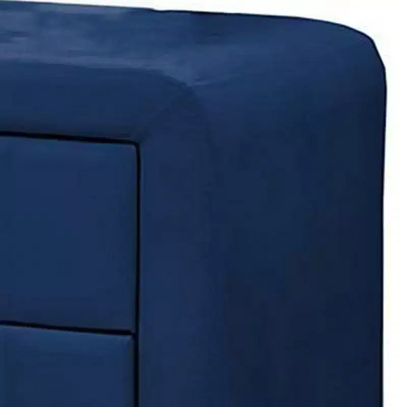 Table de chevet Royal Hampton, 2 tiroirs, 56 cm, velours bleu marine