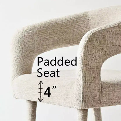 Lot de 8 chaises de salle à manger capitonnées en chenille avec accoudoirs, chaises modernes en tissu avec pieds en métal pour salle à manger ou cuisine - Panipeachy