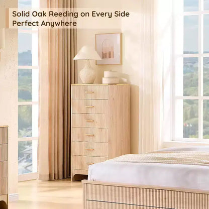 Commode cannelée pour chambre à coucher, commode de rangement avec poignées dorées, profil incurvé, organisateur de commodes de rangement en bois pour chambre à coucher, salon