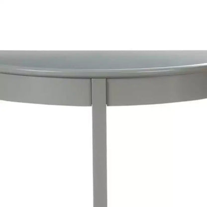 Console demi-lune Royal Hampton avec une étagère inférieure ouverte, grise