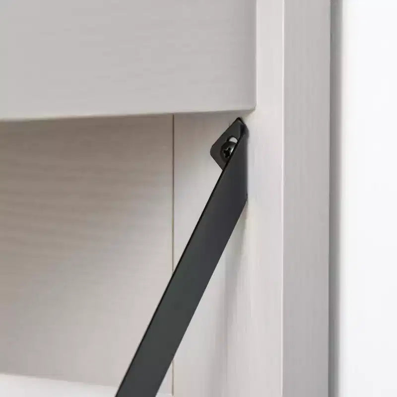 Bureau informatique avec étagère, bureau d'ordinateur à domicile avec armoire de rangement