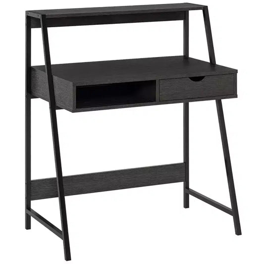 Home Office desk, Computer Desk for Small Spaces, Study Table with Drawer and Storage Shelves