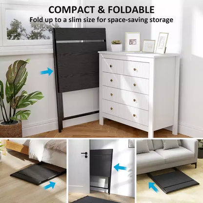 Bureau informatique pliable, bureau pliable avec étagère pour moniteur pour petits espaces, bureau à domicile, étude, montage facile