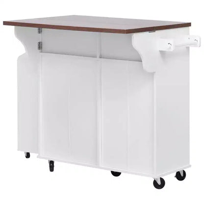 PexFix 47,2 Îlot de cuisine de ferme avec abattant, îlot de rangement de cuisine avec étagères latérales amovibles, deux tiroirs pour cuisine, salle à manger, blanc