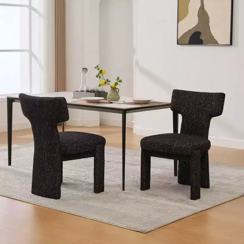 Lot de 2 chaises de salle à manger modernes rembourrées avec pieds en bois, chaises d'appoint élégantes sans accoudoirs pour la salle à manger, la cuisine ou les espaces de vie - Panipeachy