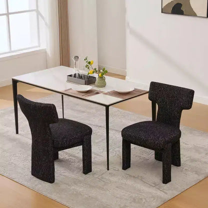 Lot de 2 chaises de salle à manger modernes rembourrées avec pieds en bois, chaises d'appoint élégantes sans accoudoirs pour la salle à manger, la cuisine ou les espaces de vie - Panipeachy