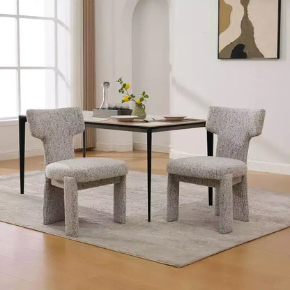 Lot de 2 chaises de salle à manger modernes rembourrées avec pieds en bois, chaises d'appoint élégantes sans accoudoirs pour la salle à manger, la cuisine ou les espaces de vie - Panipeachy