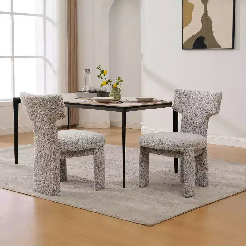 Lot de 2 chaises de salle à manger modernes rembourrées avec pieds en bois, chaises d'appoint élégantes sans accoudoirs pour la salle à manger, la cuisine ou les espaces de vie - Panipeachy