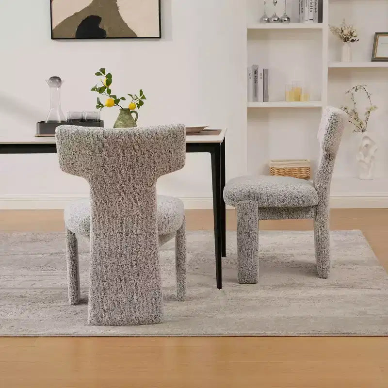 Lot de 2 chaises de salle à manger modernes rembourrées avec pieds en bois, chaises d'appoint élégantes sans accoudoirs pour la salle à manger, la cuisine ou les espaces de vie - Panipeachy